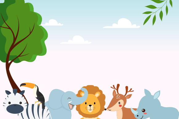Download Cute Jungle Animals in Cartoon Style - Cute jungle animals Collection